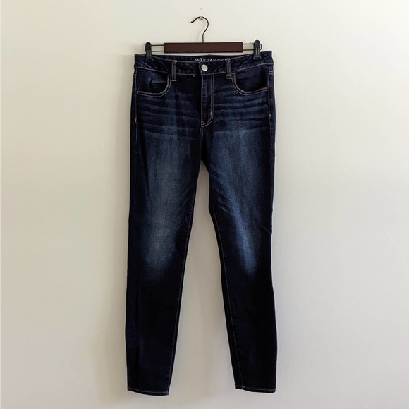 American Eagle Outfitters Denim - American Eagle Hi-Rise Jegging Stretchy Size 12 Reg Dark Wash Jeans Denim Pants